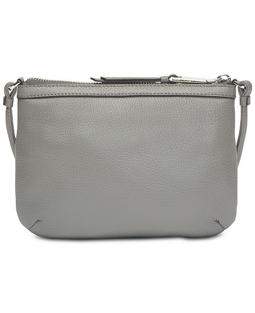 Calvin Klein Carrie Pebble Leather Crossbody & Reviews - Handbags ...