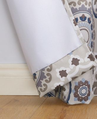 Nepal Global Medallion Print Blackout Grommet Curtain Panel