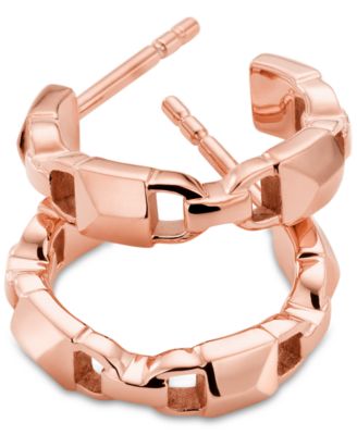 Michael Kors - Sterling Silver Link Hoop Earrings