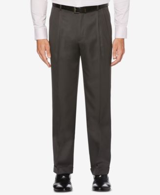 Perry Ellis Portfolio Men's Classic/Regular Fit Elastic Waist Double ...