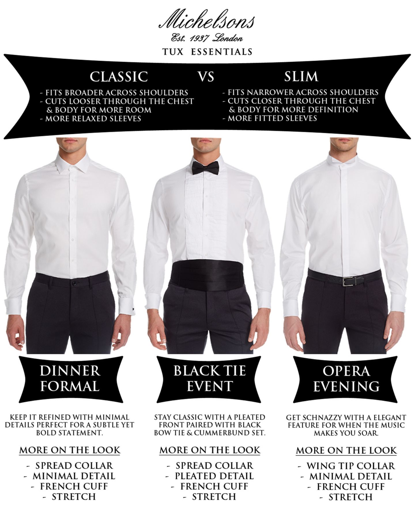 Мужская рубашка MICHELSONS OF LONDON Stretch Pleated Bib French Cuff Tuxedo Shirt, Regular & Slim Fit, цвет: Белый — фото 2
