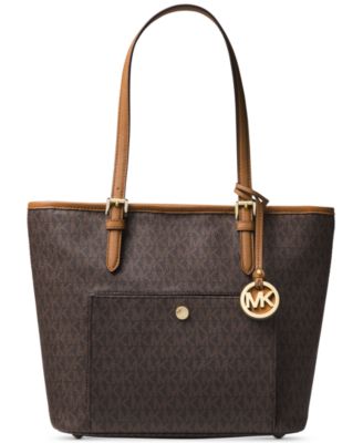 mk jet set snap pocket tote