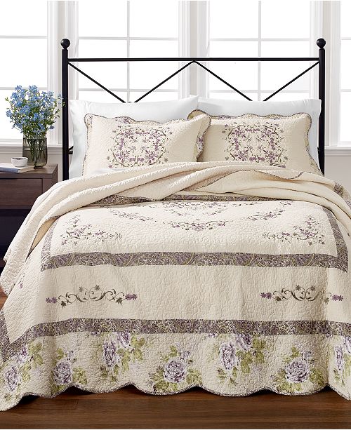 Martha Stewart Collection Midland Vine 100 Cotton Twin Bedspread