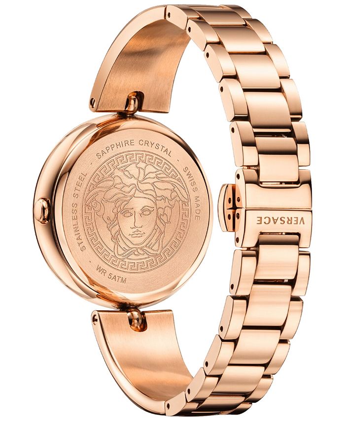 Versace Women's Swiss Palazzo Empire Rose GoldTone Stainless Steel