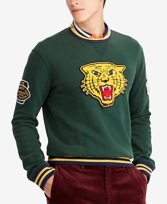 Polo Ralph Lauren Men's Fleece Varsity Wildcat Patch Sweatshirt & Reviews -  Casual Button-Down Shirts - Men - Macy's