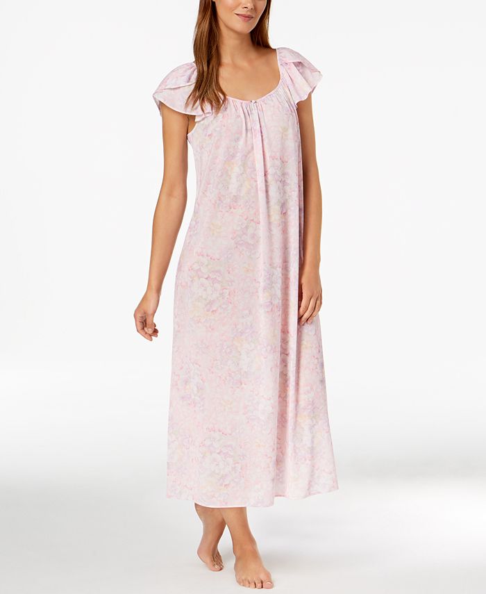 Miss Elaine Printed Tricot Nightgown - Macy's