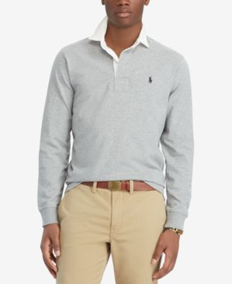 ralph lauren grey rugby shirt