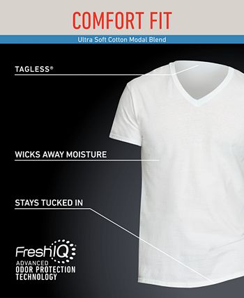 Hanes Men's 4-Pk. Platinum Comfort Fit V-Neck T-Shirts - Macy's
