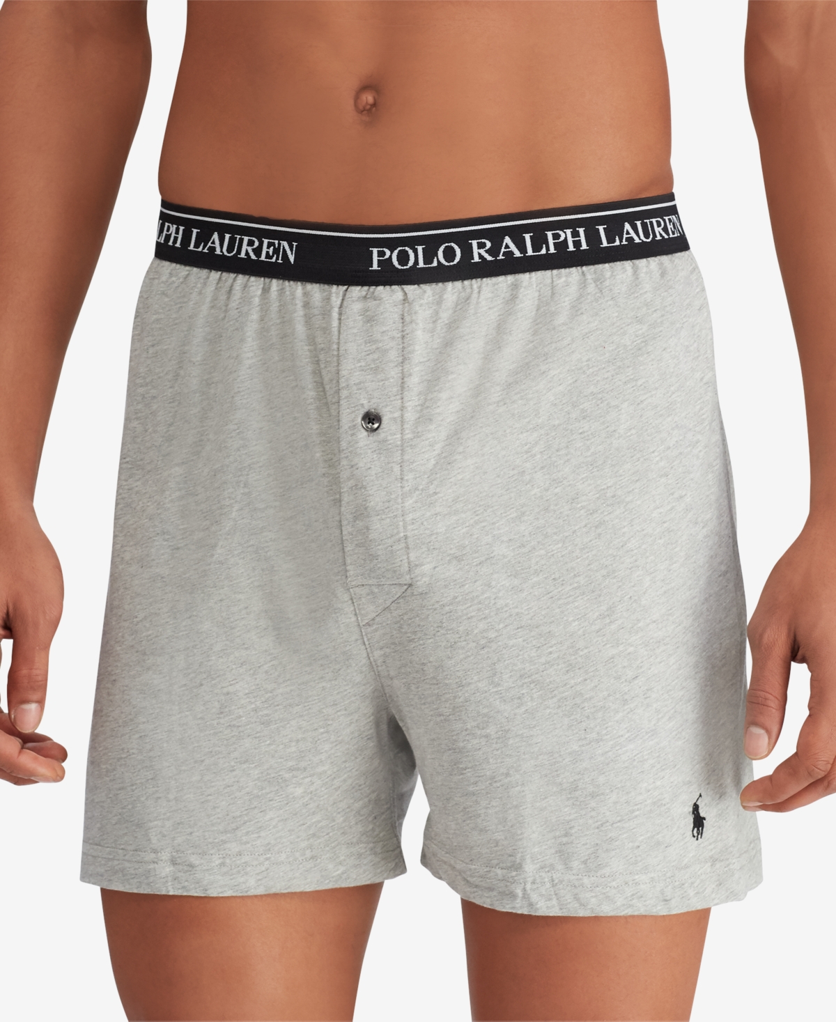 Shop Polo Ralph Lauren Men's 3-pack. Cotton Classic Knit Boxers In Polo Black