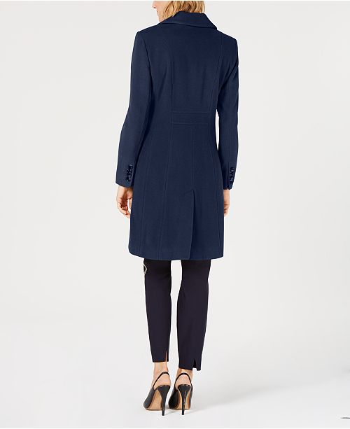 Anne Klein Petite Single-Breasted Walker Coat, Created for ...