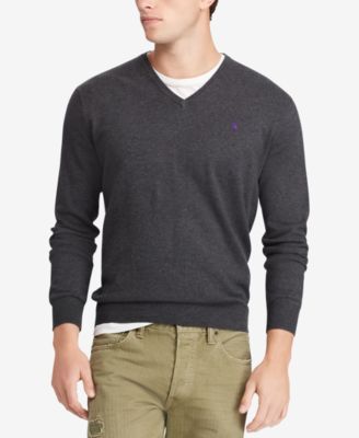 macy's polo v neck sweater