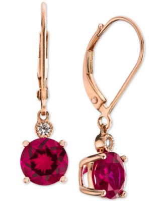 Macy's - Lab-Grown Sapphire (2-7/8 ct. t.w.) & White Sapphire Accent Drop Earrings in Sterling Silver (Also Available in Lab-Grown Emerald & Ruby)