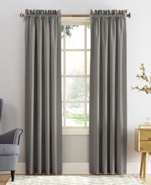 Sun Zero Grant Rod Pocket Top Curtain Panel, 54" X 95" In Grey