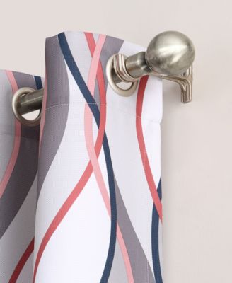 Intersect Ogee Print Semi-Sheer Grommet Curtain Panel