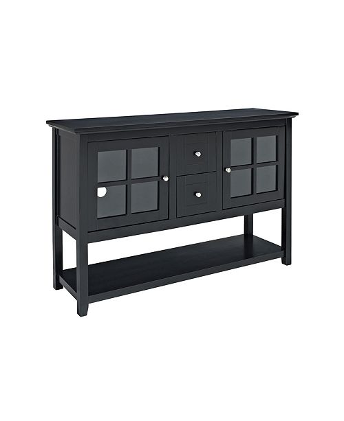 Walker Edison 52 Wood Console Table Buffet Tv Stand Black