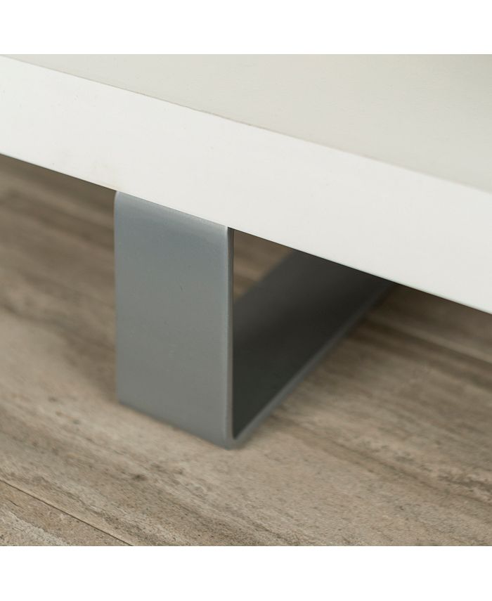 Walker Edison 58" Simple Modern Fireplace TV Console White Macy's