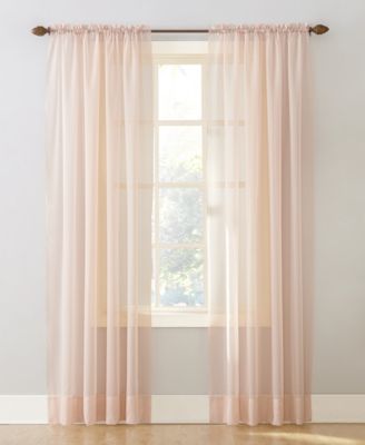Sheer Voile Rod Pocket Curtain Panel