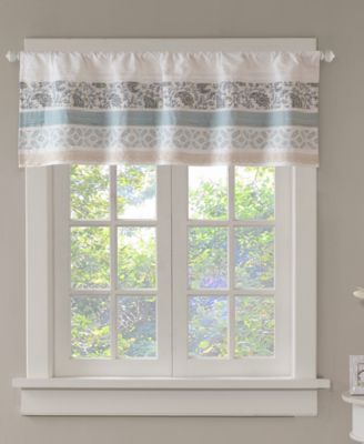 Madison Park - Dawn Cotton 50" x 18" Printed and Pieced Rod Pocket Window Valance