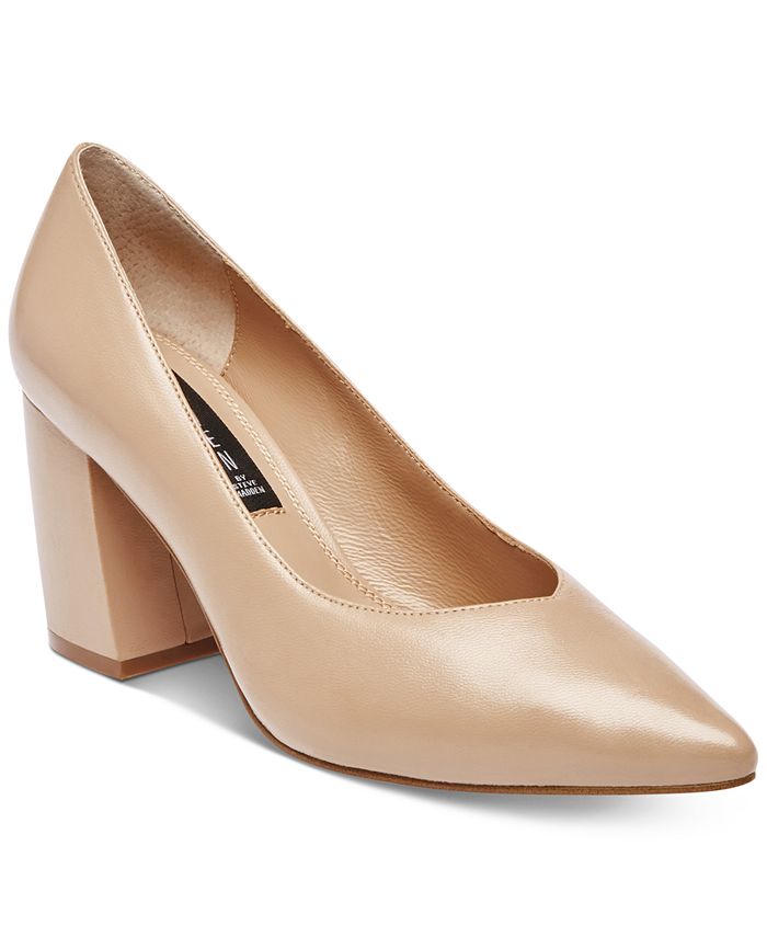 Steven pamina block heel pumps top
