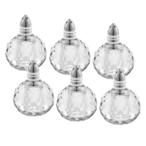 Badash Crystal 6-piece Zendra 2.5 Inch Salt & Pepper Shakers In Silver