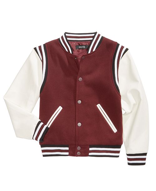 Ring of Fire Big Boys Varsity Jacket, Created for Macy's Coats