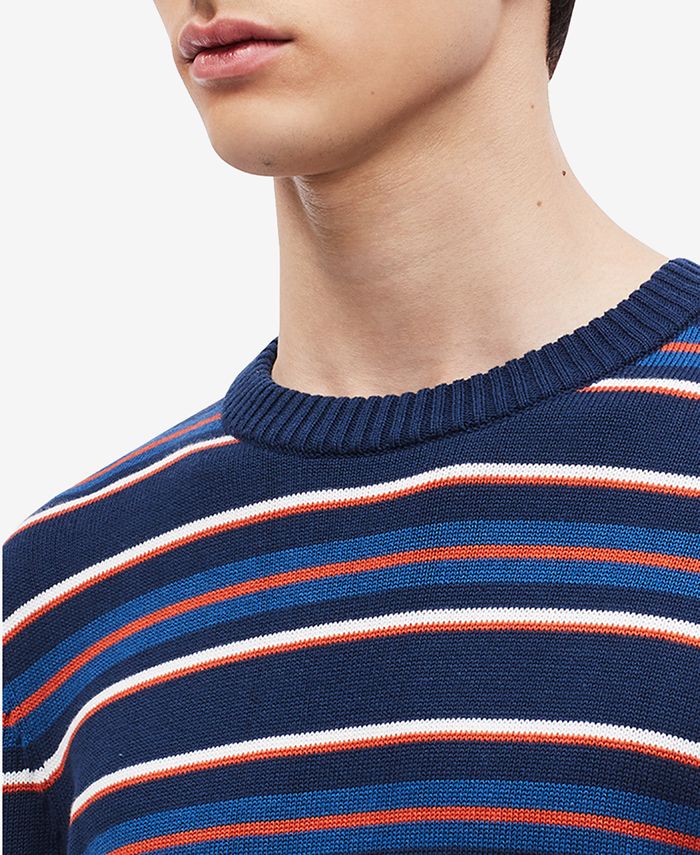 Calvin Klein Men's Allover Striped Sweater - Macy's