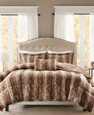 Zuri Faux-Fur 4-Pc. Comforter Set, King