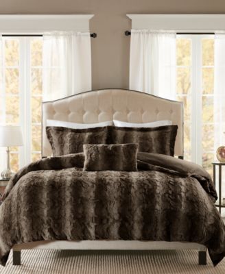 MADISON PARK ZURI FAUX FUR COMFORTER SETS