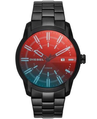 Diesel - Men's Armbar Black Stainless Steel Bracelet Watch 44mm