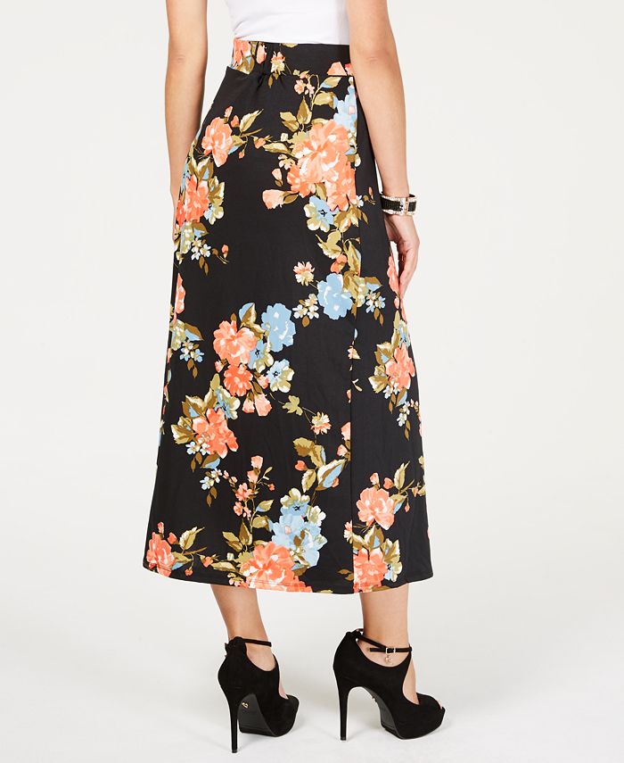 Thalia Sodi Floral-Print Wrap Maxi Skirt, Created for Macy's - Macy's
