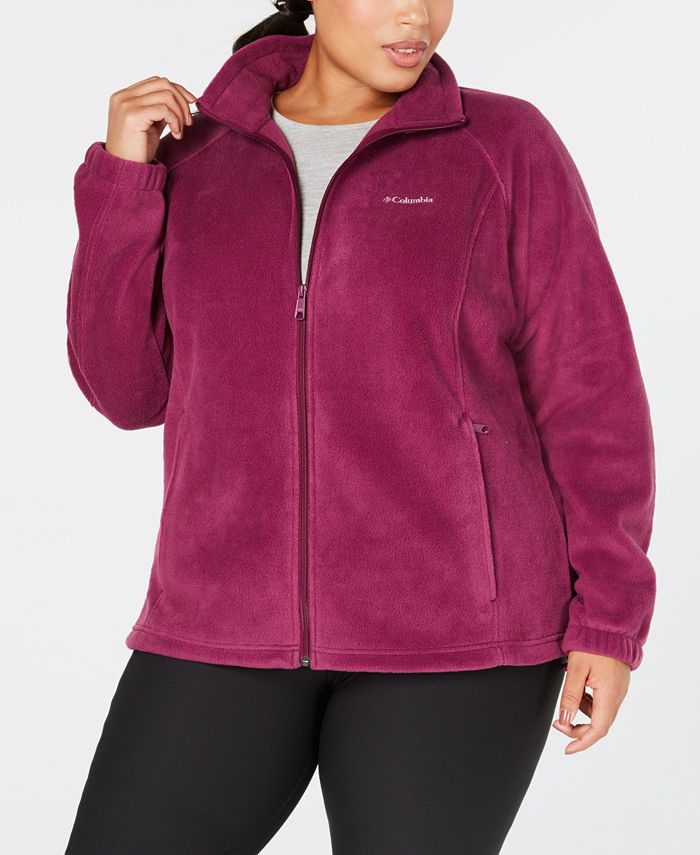 womens plus columbia fleece jacket