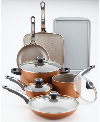Farberware 17-Pc. Non-Stick Aluminum Cookware Set - Macy's