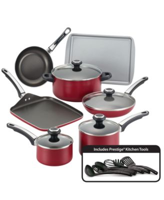 Farberware - 17-Pc. Non-Stick Aluminum Cookware Set