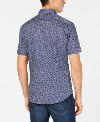 Michael Kors Men's Geo-Print Shirt - Macy's