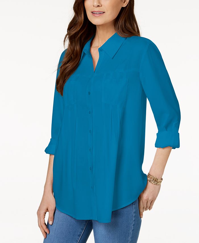 Style & Co Roll-Tab Shirt, Created for Macy's - Macy's