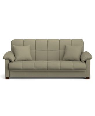 Handy Living - Maurice Convert-a-Couch in Sage Green Microfiber