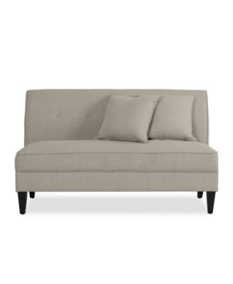 Handy Living - Trilby Armless Loveseat in Barley Tan Linen