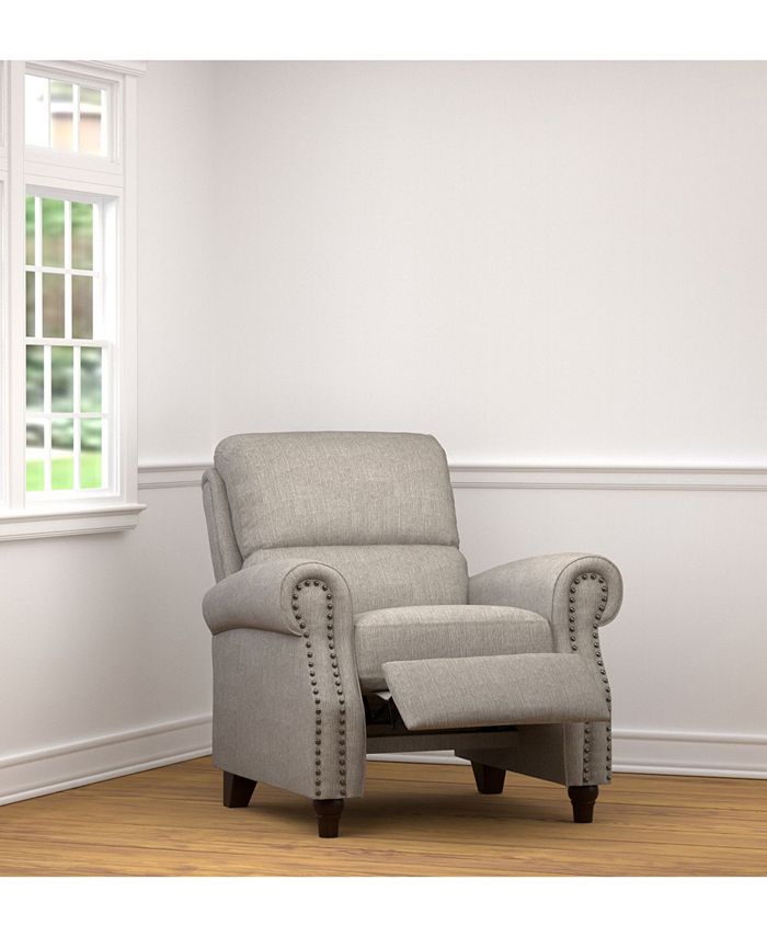 Furniture ProLounger® Push Back Recliner Chair in Dove Gray Linen Macy's