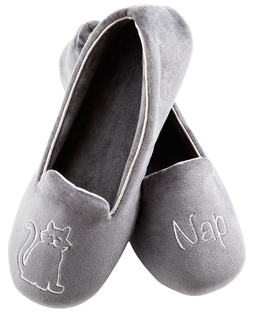 Isotoner Signature Women S Velour Conversational Slippers
