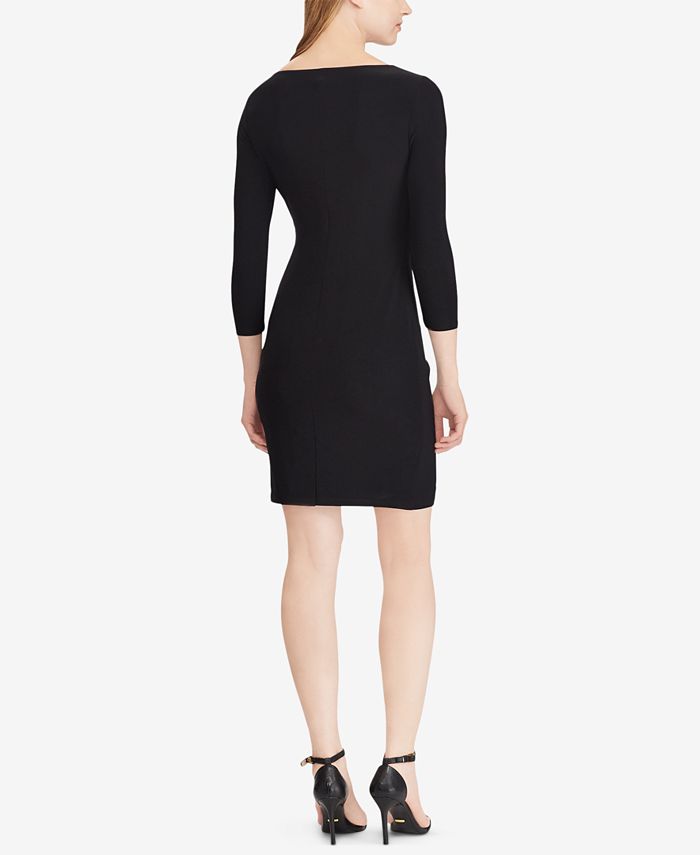 Lauren Ralph Lauren Shirred Two-Tone Dress - Macy's