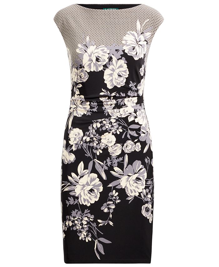 Lauren Ralph Lauren Petite Floral-Print Dress - Macy's