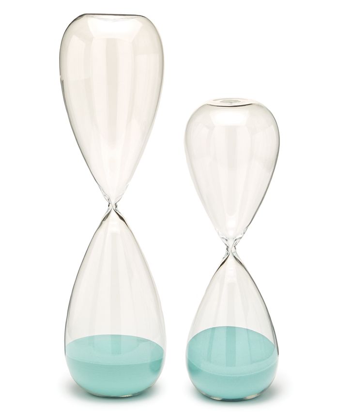 2 Sizes Tozai Home Set of 2 Turquoise Sand Timers 