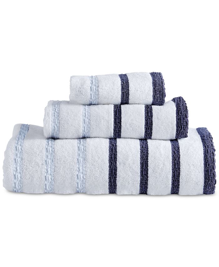 DKNY Parsons Cotton Stripe Bath Towel - Macy's