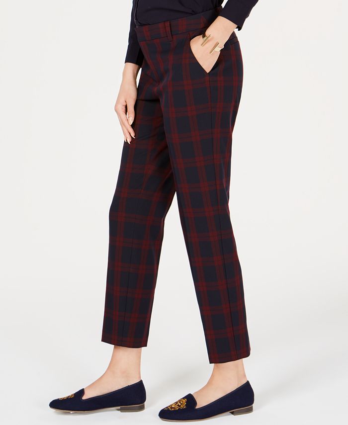 ankle plaid pants