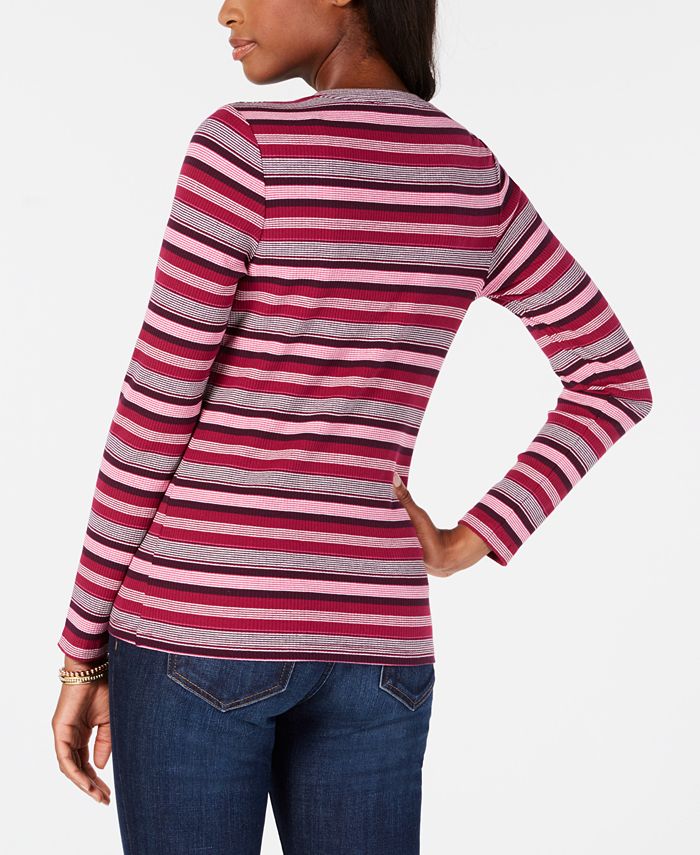 Mya Striped Henley Top