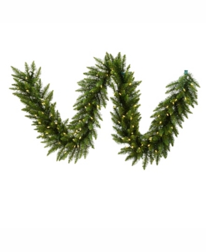 Vickerman 9' Camdon Fir Artificial Christmas Garland With 100 Warm White Led Lights In Green