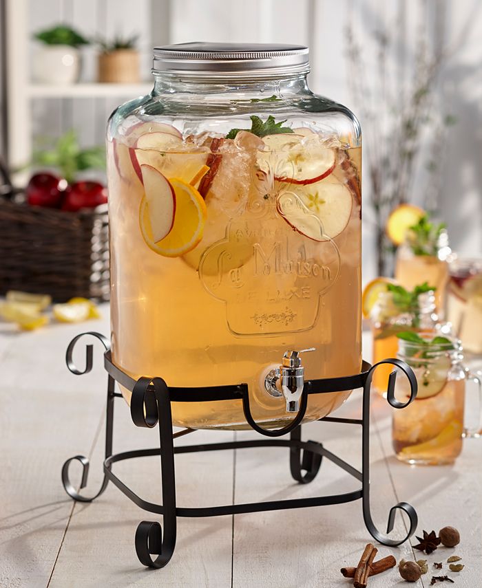 Jay Imports La Maison Beverage Dispenser Set with Galvanized Rack Macy's