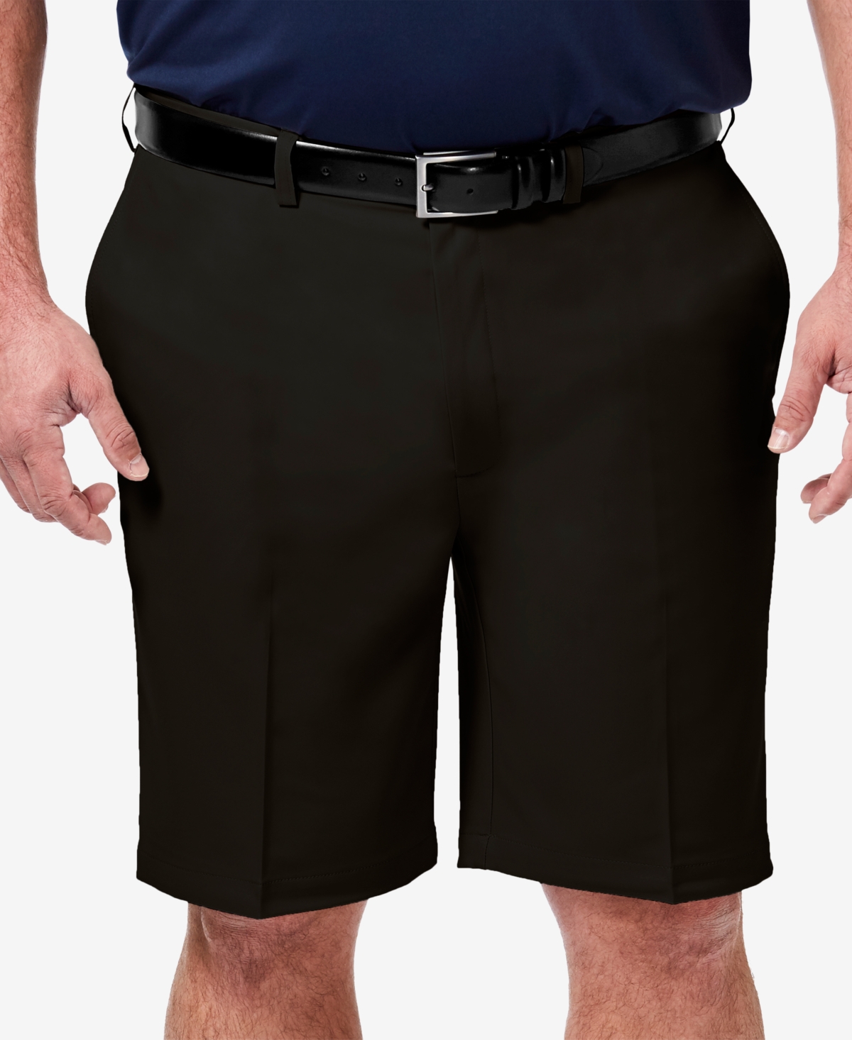Haggar Men's Big & Tall Cool 18 Pro Classic-Fit Stretch Flat-Front 9.5" Shorts