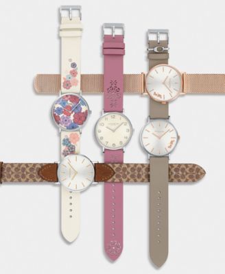 COACH Women's Perry Rose Gold-Tone Stainless Steel Mesh Bracelet Watch 36mm