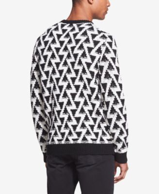 DKNY Men's Triangle Stitch Sweater
